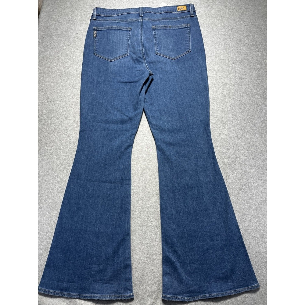 Paige High Rise Bell Canyon Flare Jeans Size33 Women's Light Blue Stretch NWT - Picture 5 of 7